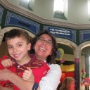 Mom and Aidan at the Pavilion