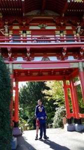 Aidan and Colin at the Japanese Tea Garden in Golden Gate Park in San Francisco